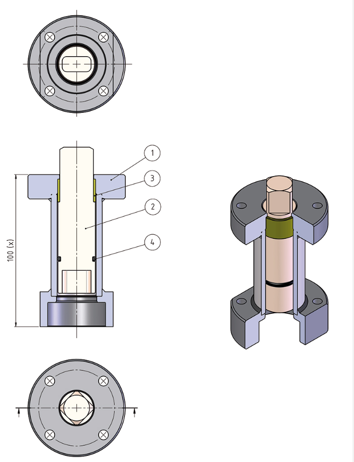 分體法蘭式球閥470/471執行器延伸軸